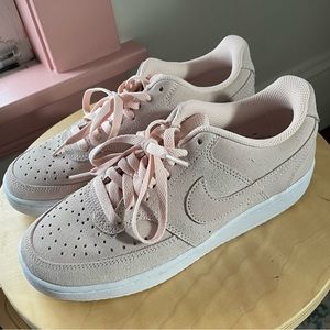 Nike Court Vision Air Force Low Sneakers Size 8 Pink suede
